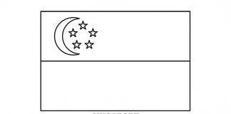 Free Singapore Flag Colouring Page