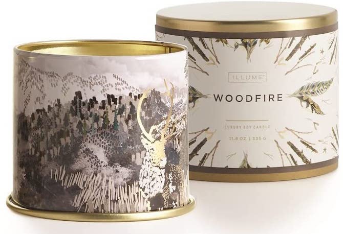 Illume Holiday Large Tin in Woodfire