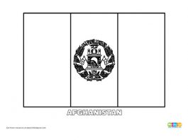 Free Afghanistan Flag Colouring Page