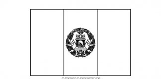 Free Afghanistan Flag Colouring Page