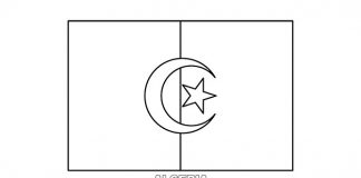 Download Free Algeria Flag Colouring Page