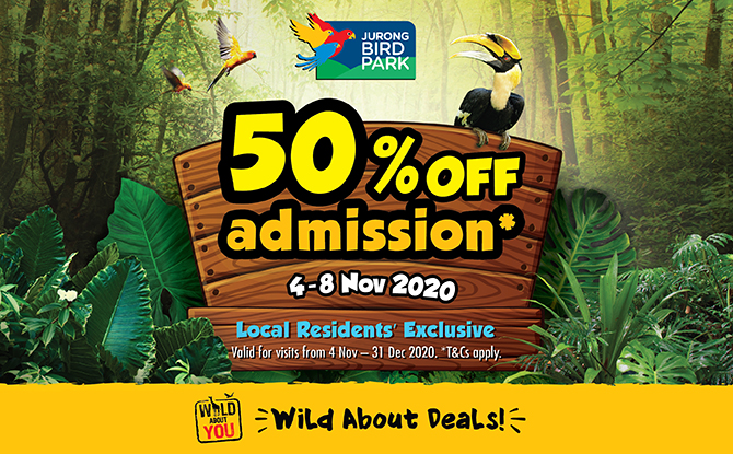 Jurong Bird Park: 50% Off Admission Tickets