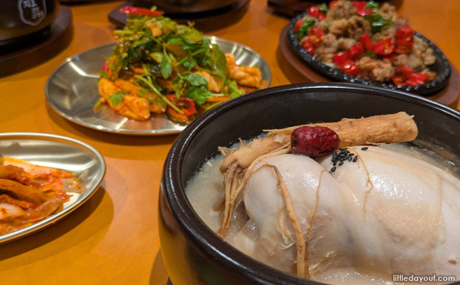 JIHO Samgyetang SBCD: Hearty Korean Ginseng Chicken Soup 2 Black Garlic Samgyetang ($32.80++)