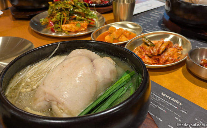 JIHO Samgyetang SBCD: Hearty Korean Ginseng Chicken Soup 3 Spicy Samgyetang ($32.80++)