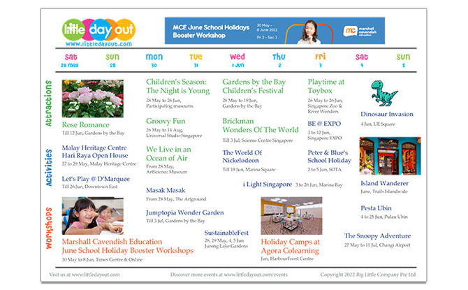 Download Little Day Out's Handy Guide To June 2022 School Holidays