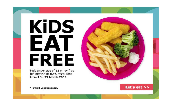 Kids Eat Free At IKEA From 18 to 22 March 2019! Kids-Eat-Free-2019