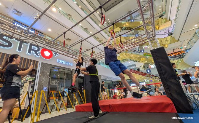 Unleash Your Inner Ninja: Obstacle Course At The Centrepoint & Jumptopia Playgrounds At Frasers Property Singapore Malls This June Holidays 2 Kiztopia Ninja Trials Rings 2