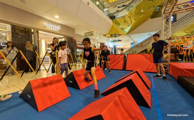 Unleash Your Inner Ninja: Obstacle Course At The Centrepoint & Jumptopia Playgrounds At Frasers Property Singapore Malls This June Holidays 6 Kiztopia Ninja Trials Steps 2