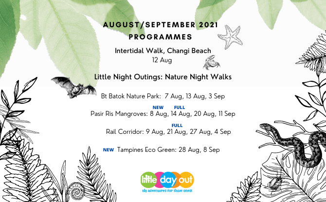 Little Day Out Programmes in August & September 2021