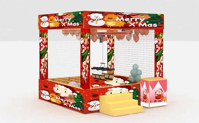 Catch Great Prizes At The Human Claw Machine - Aperia Mall Christmas Village 2019