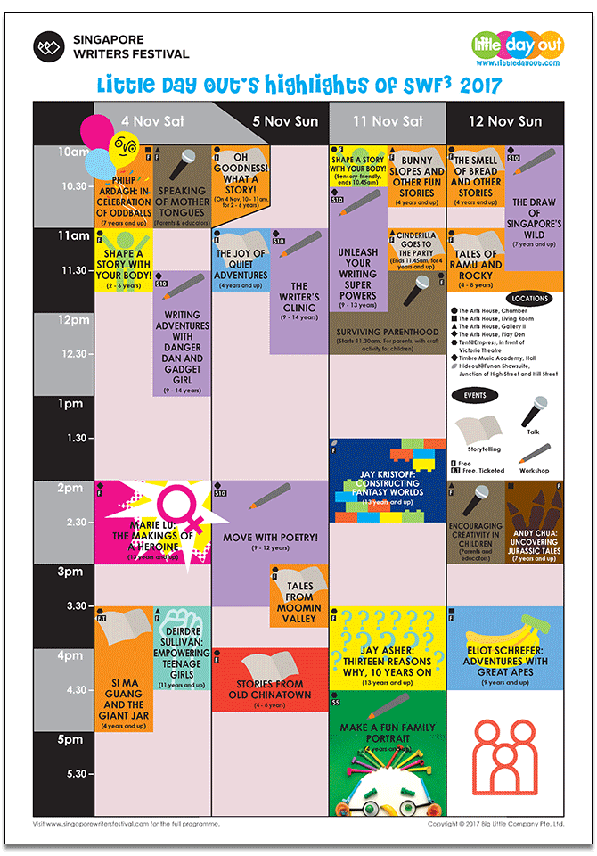 Singapore Writers Festival 2017: Loads of Fun at SWF For Families 8 Little Day Out Singapore Writers Festival for Families Guide 2017