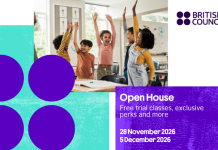 The British Council’s Open House – Young Learners (28 Nov & 5 Dec 2026) The British Council's Open House – Young Learners (29 Nov & 5 Dec 2026)