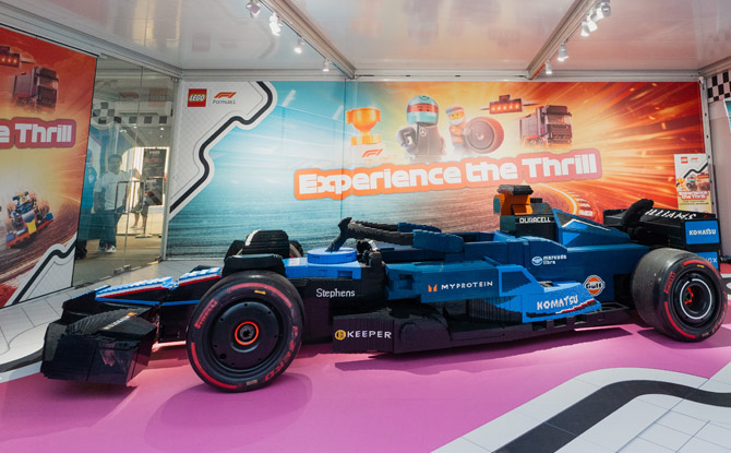 The Star of the Show: A Life-Sized LEGO F1 Car