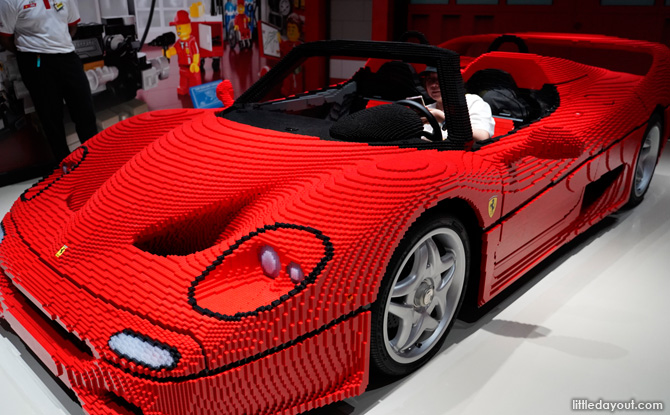 world’s first life-sized LEGO Ferrari F50