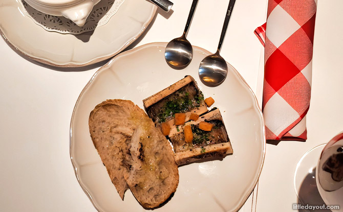 Les Ducs On Ann Siang Hill: French Fusion Lunch With A Taste of Singapore 4 Bone Marrow with chargrilled dough