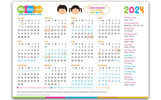 Little Day Out 2024 Calendar: Free & Downloadable