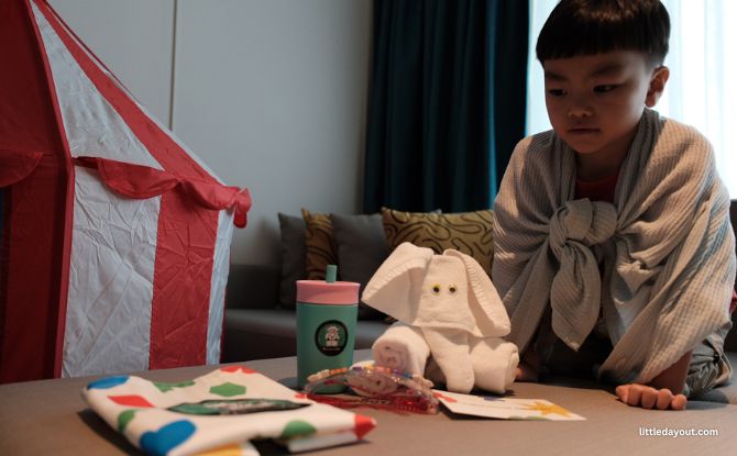 M Social Phuket Review: A Family Trip Made Even Sweeter With MyMillennium Kids 5 He was equally excited by the little welcome gifts the hotel had set out for him.