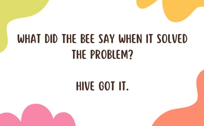 What did the bee say when it solved the problem?