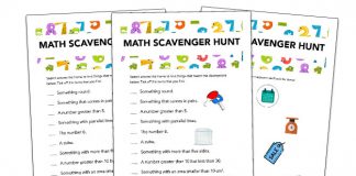 Free Math Scavenger Hunt Templates For Fun Learning Indoors