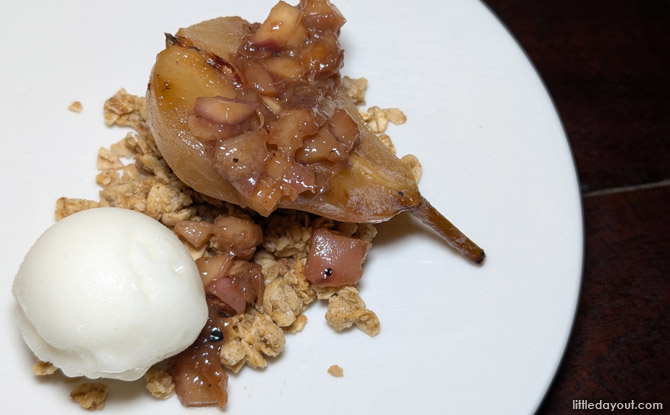 Meatsmith Turns 12: Familiar Comfort, Thoughtfully Layered 6 Chargrilled Stone Fruit with Sorbet and Crumble