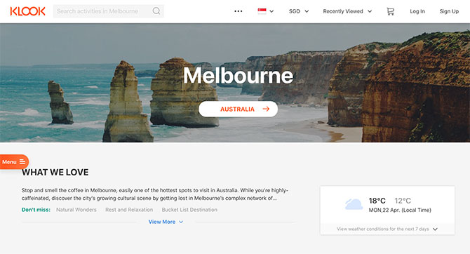 Klook - Melbourne travel tips