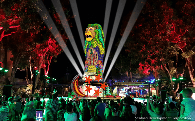 Sentosa Merlion Magic Lights