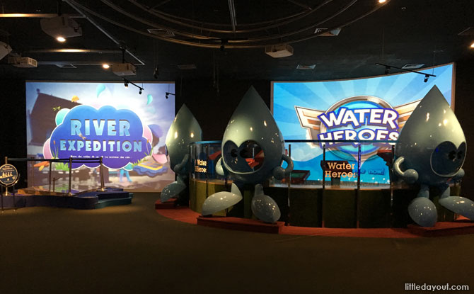 Interactive exhibits at NEWater Visitor Centre