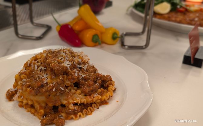 Welcome Back, Osteria Mozza 4 Mafaldine ragù Bolognese
