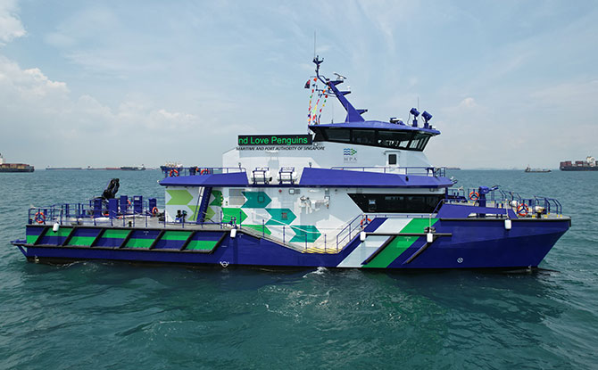 Hybrid-electric patrol boat owned by our Maritime and Port Authority built by Penguin