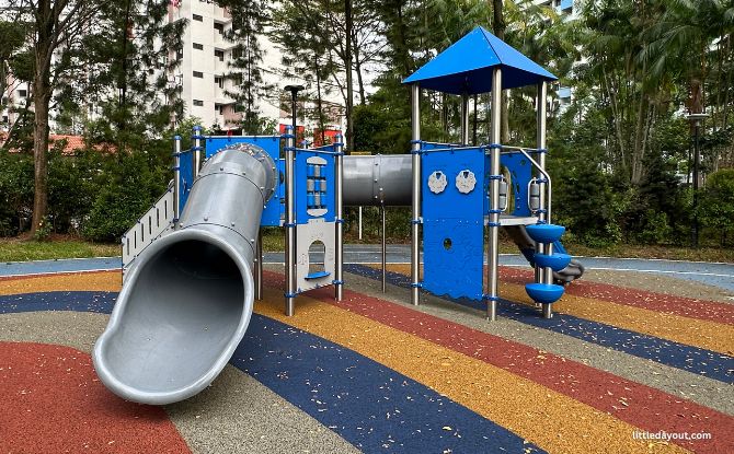 Palm View Garden Playground: Transformer In Disguise? 2 Play structure at Palm View Garden