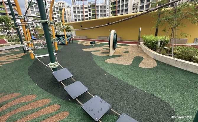 Parc Residences @ Tengah Playground: Unique Sheltered Nets 8 obstacle course for extra challenge