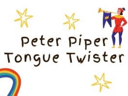 Peter Piper Tongue Twister: Words & Printable