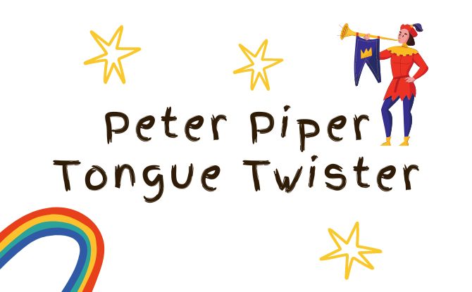 Peter Piper Tongue Twister: Words & Printable