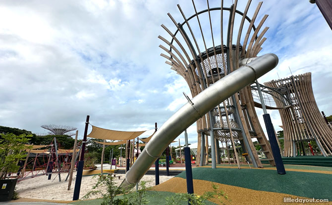 mini supertrees at the Family for Life playground