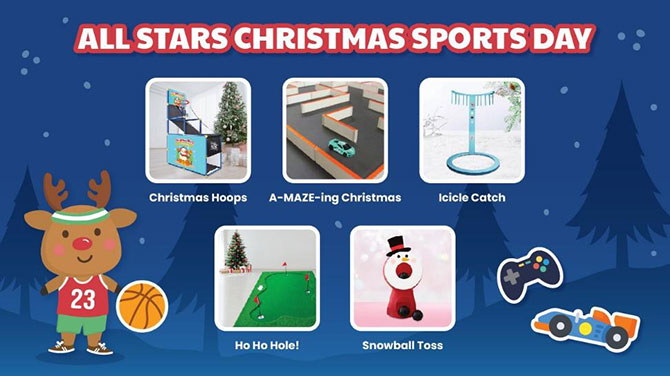 All Stars Christmas Sports Day - Rochester Mall 2 Dec