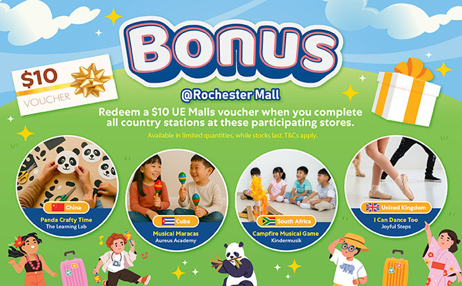 Complete all Tenant Stations to receive a $10 UE Malls voucher