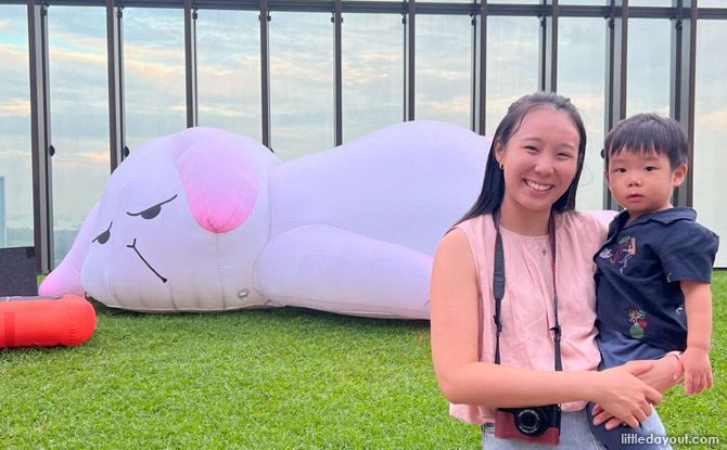 Mid-Autumn Family FUN 2025: Moongaze With 5 Giant Monday Bruces & More At SCCC 3 bubba enjoyed spotting the “bunnies” around the garden and going up to touch them.