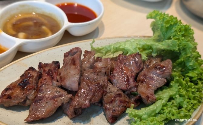 Seorae Jib: Korean Charcoal BBQ With 100 Knife Cuts Samgyeobsal 4 Galmaegisal: One of SEORAE JIB's most popular cuts
