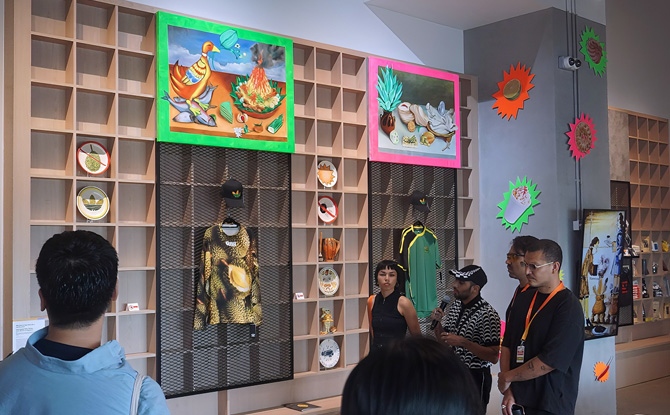 museum’s café, and you’ll find a tapestry of cookbooks, magazines, street-food packaging