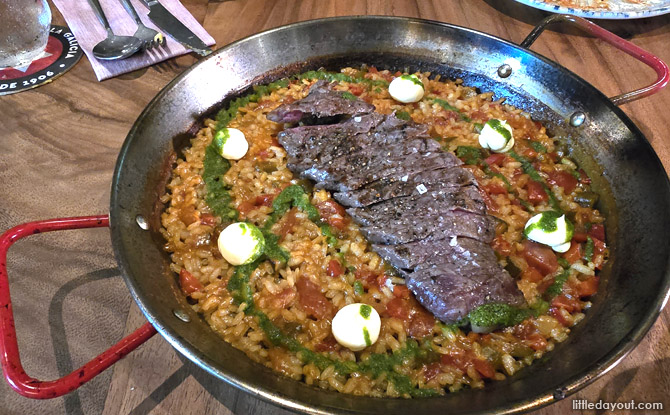 Sabòr: Spirited Sensuous Spanish Cuisine At CHIJMES Singapore 9 Grilled Wagyu Beef ($48) Paellas