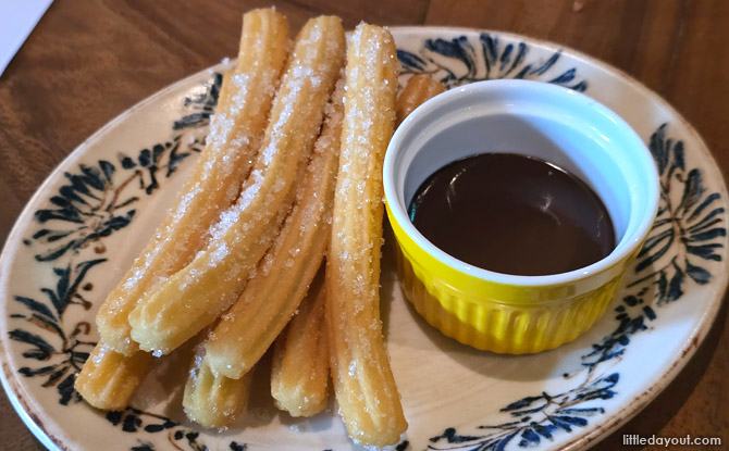 Sabòr: Spirited Sensuous Spanish Cuisine At CHIJMES Singapore 12 Churros with Chocolate ($12)