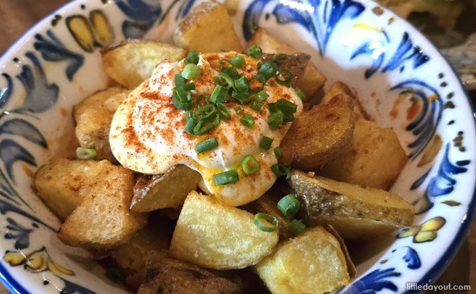 Sabòr: Spirited Sensuous Spanish Cuisine At CHIJMES Singapore 7 Potatoes ‘Bravisimas’ ($16)
