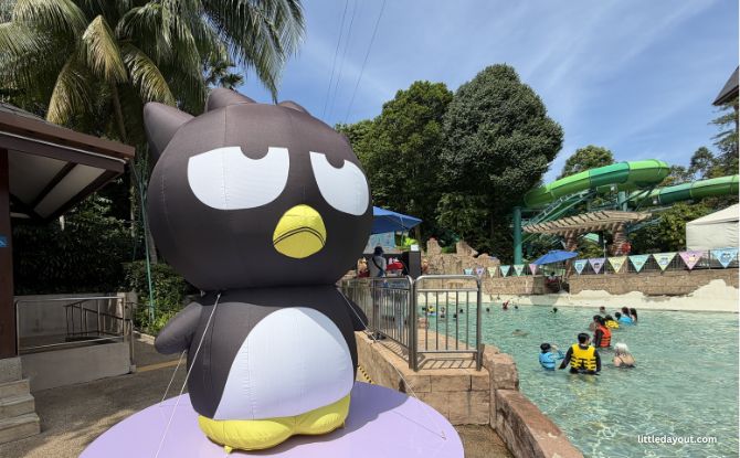 Sanrio Hapidanbui Summer At Adventure Cove Waterpark 4 larger-than-life inflatables around the park