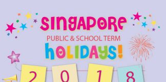 Singapore Public & School Holidays Calendar 2018