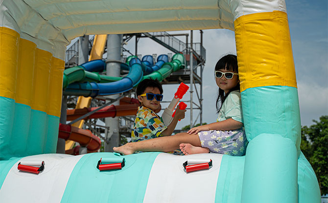 What to Expect at Wild Wild Wet Songkran Kids Festival Inflatable Obstacle Course