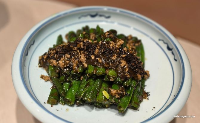 Souper Tang At Raffles City: 15 Signature Herbal Brews & More 6 Stir-Fried French Bean with Pu'er