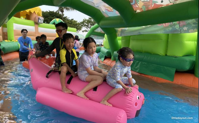 Splashtopia At Sentosa Palawan Green: Ride the Wave of Aloha! 4 Large, comfortable floats