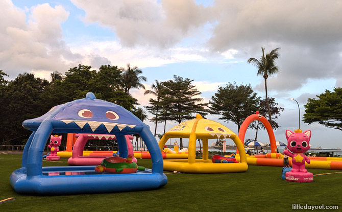 Pinkfong & Baby Shark Splash Wonder Water Park @ Sentosa - Water Play Meets Bouncy Castle Fun 5 Baby Shark family tents