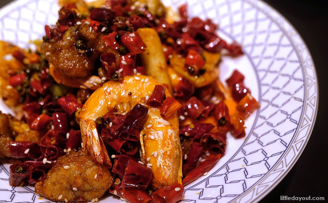 Dry Pot Bullfrog with Shrimp