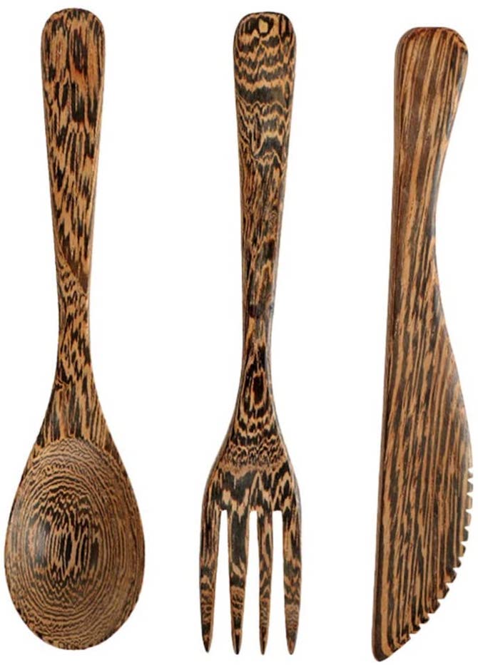 Topbathy Wooden Cutlery Set